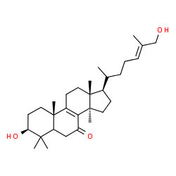 ChemSpider 2D Image | (3beta,5xi,17alpha,20S,24E)-3,26-Dihydroxylanosta-8,24-dien-7-one | C30H48O3