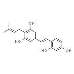ChemSpider 2D Image | 4-prenyloxyresveratrol | C19H20O4