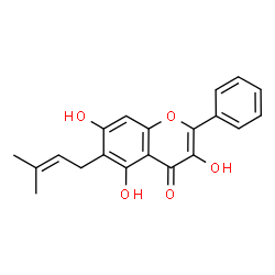 ChemSpider 2D Image | 6-(3,3-Dimethylallyl)galangin | C20H18O5