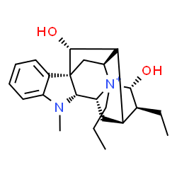 ChemSpider 2D Image | (3beta,15alpha,17R,21alpha)-17,21-Dihydroxy-4-propylajmalan-4-ium | C23H33N2O2