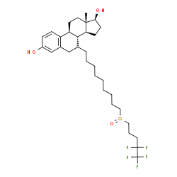 ChemSpider 2D Image | (17beta)-7-{9-[(4,4,5,5,5-Pentafluoropentyl)sulfinyl]nonyl}estra-1,3,5(10)-triene-3,17-diol | C32H47F5O3S