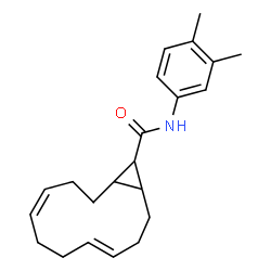 ChemSpider 2D Image | (4Z,8E)-N-(3,4-Dimethylphenyl)bicyclo[10.1.0]trideca-4,8-diene-13-carboxamide | C22H29NO