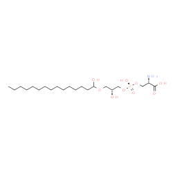 ChemSpider 2D Image | O-[(R)-Hydroxy{(2R)-2-hydroxy-3-[(1-hydroxypentadecyl)oxy]propoxy}phosphoryl]-L-serine | C21H44NO9P