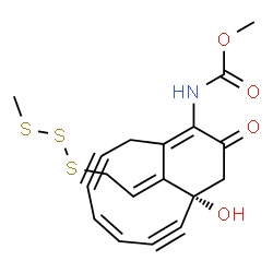 ChemSpider 2D Image | Methyl {(1R,4Z,13E)-1-hydroxy-13-[2-(methyltrisulfanyl)ethylidene]-11-oxobicyclo[7.3.1]trideca-4,9-diene-2,6-diyn-10-yl}carbamate | C18H17NO4S3
