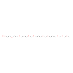 ChemSpider 2D Image | 2,4,6,10,12,16,18,22,25-Nonaoxaheptacosan-27-ol | C18H38O10