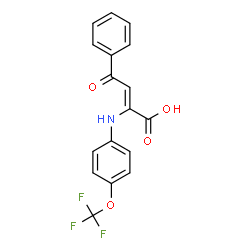 ChemSpider 2D Image | (2Z)-4-Oxo-4-phenyl-2-{[4-(trifluoromethoxy)phenyl]amino}-2-butenoic acid | C17H12F3NO4