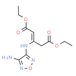 ChemSpider 2D Image | Diethyl (2Z)-3-[(4-amino-1,2,5-oxadiazol-3-yl)amino]-2-pentenedioate | C11H16N4O5