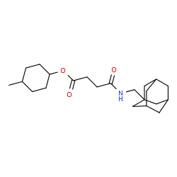 ChemSpider 2D Image | 4-Methylcyclohexyl 4-[(adamantan-1-ylmethyl)amino]-4-oxobutanoate | C22H35NO3