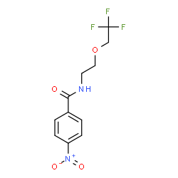 ChemSpider 2D Image | 4-Nitro-N-[2-(2,2,2-trifluoroethoxy)ethyl]benzamide | C11H11F3N2O4