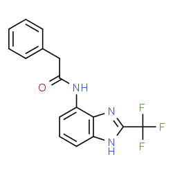 ChemSpider 2D Image | 2-Phenyl-N-[2-(trifluoromethyl)-1H-benzimidazol-4-yl]acetamide | C16H12F3N3O