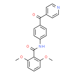 ChemSpider 2D Image | N-(4-Isonicotinoylphenyl)-2,6-dimethoxybenzamide | C21H18N2O4