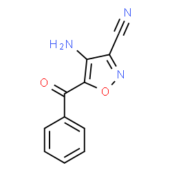 ChemSpider 2D Image | 4-Amino-5-benzoyl-1,2-oxazole-3-carbonitrile | C11H7N3O2