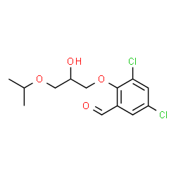 ChemSpider 2D Image | 3,5-Dichloro-2-(2-hydroxy-3-isopropoxypropoxy)benzaldehyde | C13H16Cl2O4