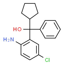 ChemSpider 2D Image | (2-Amino-5-chlorophenyl)(cyclopentyl)phenylmethanol | C18H20ClNO