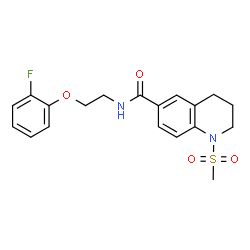 ChemSpider 2D Image | N-[2-(2-Fluorophenoxy)ethyl]-1-(methylsulfonyl)-1,2,3,4-tetrahydro-6-quinolinecarboxamide | C19H21FN2O4S