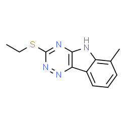 ChemSpider 2D Image | 3-ethylsulfanyl-6-methyl-5H-[1,2,4]triazino[5,6-b]indole | C12H12N4S