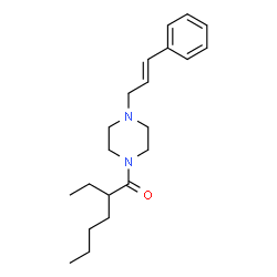 ChemSpider 2D Image | 2-Ethyl-1-{4-[(2E)-3-phenyl-2-propen-1-yl]-1-piperazinyl}-1-hexanone | C21H32N2O