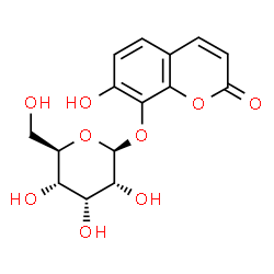 ChemSpider 2D Image | 7-Hydroxy-2-oxo-2H-chromen-8-yl beta-D-allopyranoside | C15H16O9