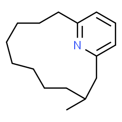 ChemSpider 2D Image | 3-Methyl-16-azabicyclo[10.3.1]hexadeca-1(16),12,14-triene | C16H25N