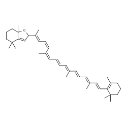 ChemSpider 2D Image | (9cis,11cis,13cis)-5,8-Dihydro-5,8-epoxy-beta,beta-carotene | C40H56O