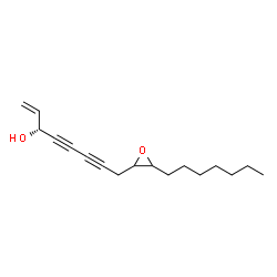 ChemSpider 2D Image | (3R)-8-(3-Heptyl-2-oxiranyl)-1-octene-4,6-diyn-3-ol | C17H24O2
