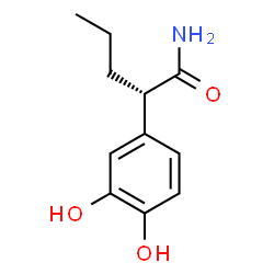 ChemSpider 2D Image | (S)-2-(3,4-dihydroxyphenyl)valeramide | C11H15NO3