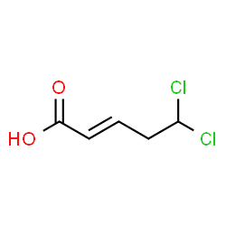 ChemSpider 2D Image | (2E)-5,5-Dichloro-2-pentenoic acid | C5H6Cl2O2