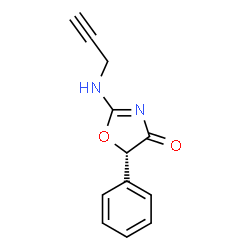 ChemSpider 2D Image | (5S)-5-Phenyl-2-(2-propyn-1-ylamino)-1,3-oxazol-4(5H)-one | C12H10N2O2