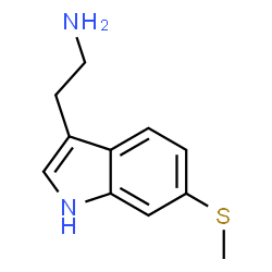 ChemSpider 2D Image | 2-[6-(Methylsulfanyl)-1H-indol-3-yl]ethanamine | C11H14N2S