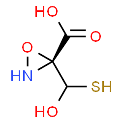 ChemSpider 2D Image | (3R)-3-[Hydroxy(sulfanyl)methyl]-3-oxaziridinecarboxylic acid | C3H5NO4S