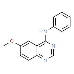 ChemSpider 2D Image | 6-Methoxy-N-phenyl-4-quinazolinamine | C15H13N3O