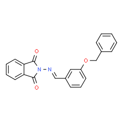 ChemSpider 2D Image | 2-[(3-Benzyloxy-benzylidene)-amino]-isoindole-1,3-dione | C22H16N2O3