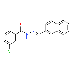 ChemSpider 2D Image | 3-Chloro-N'-[(E)-2-naphthylmethylene]benzohydrazide | C18H13ClN2O