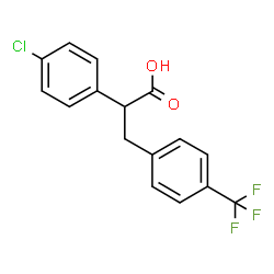ChemSpider 2D Image | 2-(4-Chlorophenyl)-3-[4-(trifluoromethyl)phenyl]propanoic acid | C16H12ClF3O2