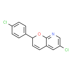 ChemSpider 2D Image | 6-Chloro-2-(4-chlorophenyl)-2H-pyrano[2,3-b]pyridine | C14H9Cl2NO