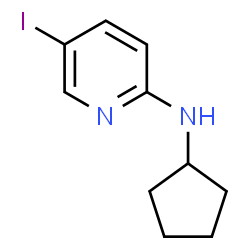 ChemSpider 2D Image | N-Cyclopentyl-5-iodo-2-pyridinamine | C10H13IN2