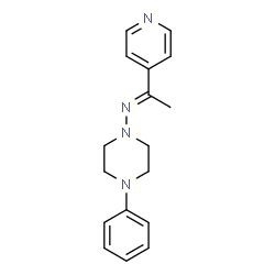 ChemSpider 2D Image | (1E)-N-(4-Phenyl-1-piperazinyl)-1-(4-pyridinyl)ethanimine | C17H20N4