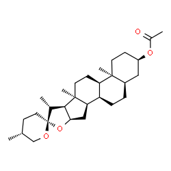 ChemSpider 2D Image | (3alpha,5beta,9beta,14beta,16beta,17beta,20R,25R)-Spirostan-3-yl acetate | C29H46O4