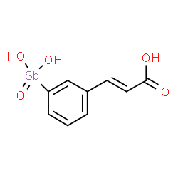 ChemSpider 2D Image | 3-(3-(DIHYDROXYOXIDOSTIBINO)PHENYL)-2-PROPENOIC ACID | C9H9O5Sb