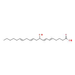 ChemSpider 2D Image | 5,7,11,14-Eicosatetraenoic acid, 9-hydroxy-, (E,Z,Z,Z)- | C20H32O3