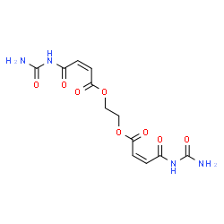 ChemSpider 2D Image | 1,2-Ethanediyl (2Z,2'Z)bis[4-(carbamoylamino)-4-oxo-2-butenoate] | C12H14N4O8