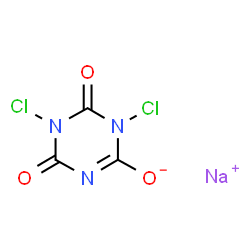 ChemSpider 2D Image | Sodium dichloroisocyanurate | C3Cl2N3NaO3