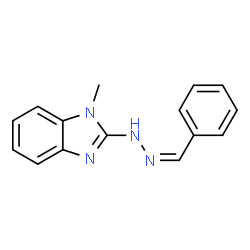 ChemSpider 2D Image | 2-[(2Z)-2-Benzylidenehydrazino]-1-methyl-1H-benzimidazole | C15H14N4