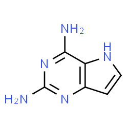 ChemSpider 2D Image | 5H-Pyrrolo[3,2-d]pyrimidine-2,4-diamine | C6H7N5