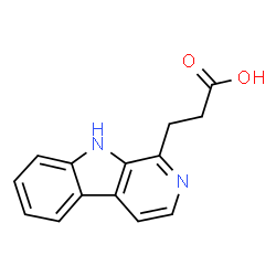 ChemSpider 2D Image | 9H-Pyrido[3,4-b]indole-1-propanoicacid | C14H12N2O2