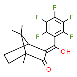 ChemSpider 2D Image | (3Z)-3-[Hydroxy(pentafluorophenyl)methylene]-1,7,7-trimethylbicyclo[2.2.1]heptan-2-one | C17H15F5O2