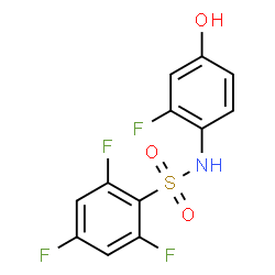 ChemSpider 2D Image | 2,4,6-Trifluoro-N-(2-fluoro-4-hydroxyphenyl)benzenesulfonamide | C12H7F4NO3S