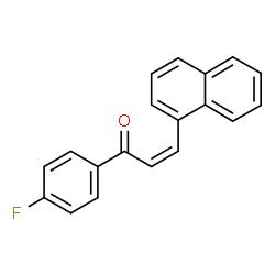 ChemSpider 2D Image | (2Z)-1-(4-Fluorophenyl)-3-(1-naphthyl)-2-propen-1-one | C19H13FO