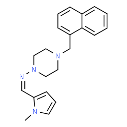 ChemSpider 2D Image | (Z)-1-(1-Methyl-1H-pyrrol-2-yl)-N-[4-(1-naphthylmethyl)-1-piperazinyl]methanimine | C21H24N4