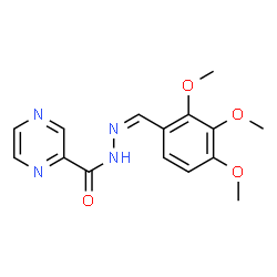 ChemSpider 2D Image | N'-[(Z)-(2,3,4-Trimethoxyphenyl)methylene]-2-pyrazinecarbohydrazide | C15H16N4O4